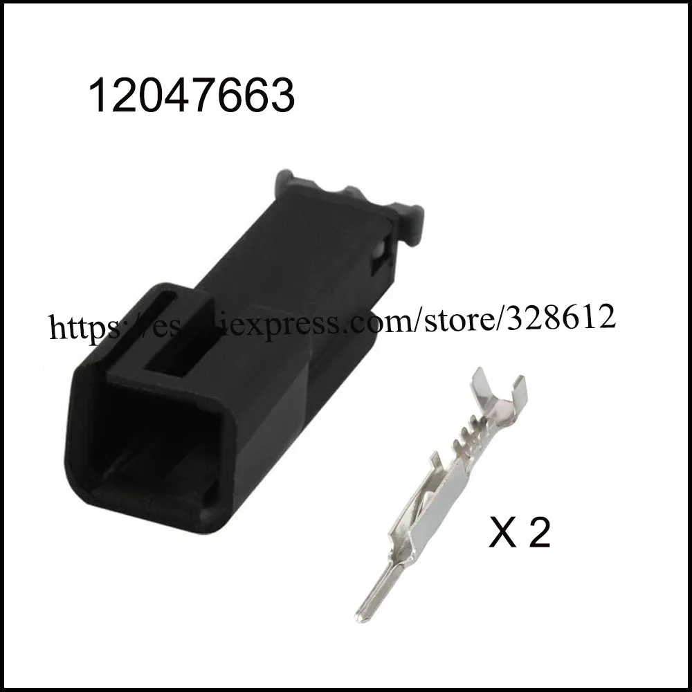 

200set 12047663 12047662 automotiveWaterproofconnector 2 pin famale male cable Plug socket Includes terminal seal