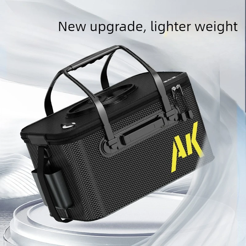 

Portable AK Fish Bucket, Thickened Integrated Live Fish Tank, Scratch Resistant Wearable Easy Clean Fishing Basket for Outdoor