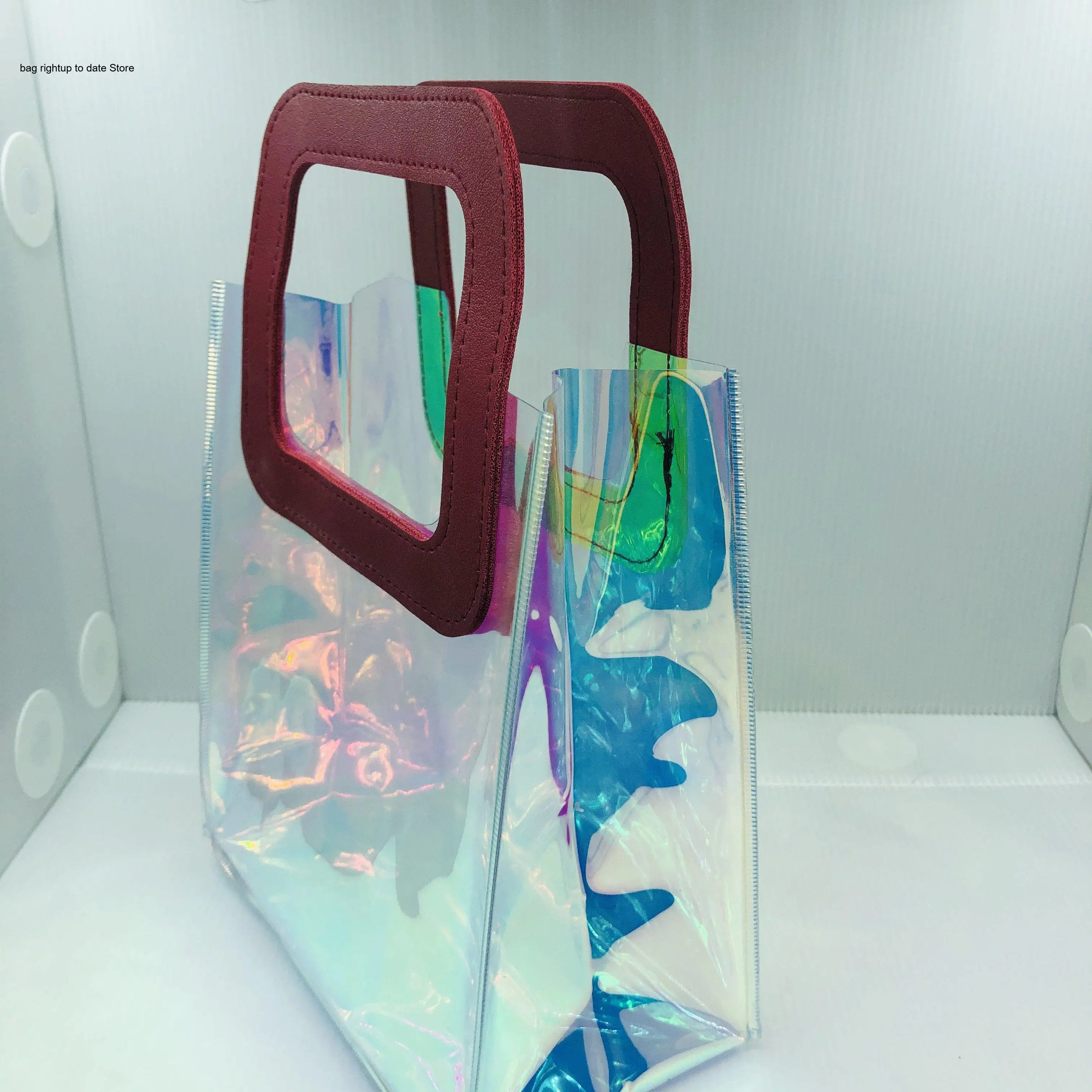 Simple Pvc Shooter with Gift Packaging See-Through Mobile Phone Money Makeup Waterproof Shopping Tote Bag Woman