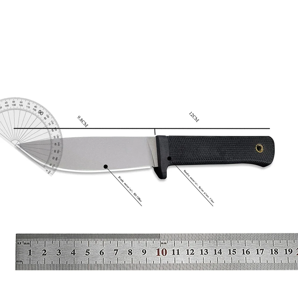 CS VG 1 SanMai III Portable Master Hunter Fixed Knife Steel Blade Nylon Wave Fibre Handles Outdoor Tactical EDC Survival Knives