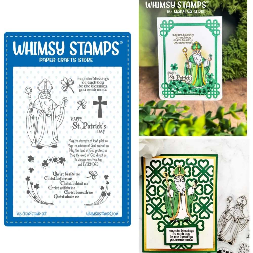 Nowy St. Patrick przezroczyste znaczki silikonowy znaczek księga gości dekoracja do pamiętnika szablon tłoczenie szablon DIY kartka z życzeniami Handmade