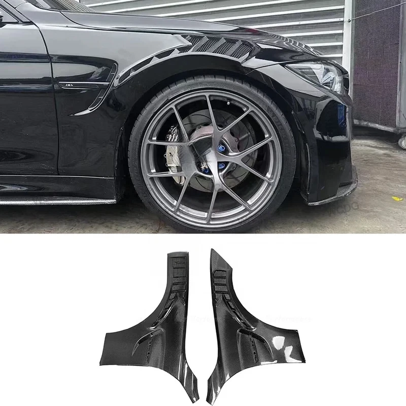 

Carbon Fiber Front Vented 4 Series F82 M4 2016+ Front Bumper Side Vent Mudguard Body Kit