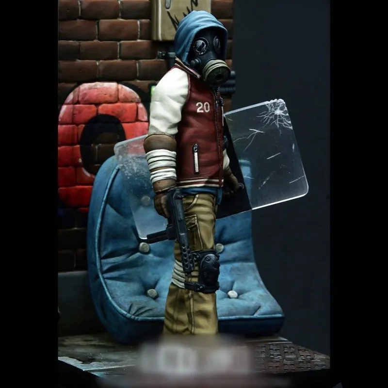 

1/24 биохимический солдат, комплект моделей из смолы, фигурка Gk, микроминиатюрная 3d печатная белая модель игрушки в разобранном виде и неокрашенная