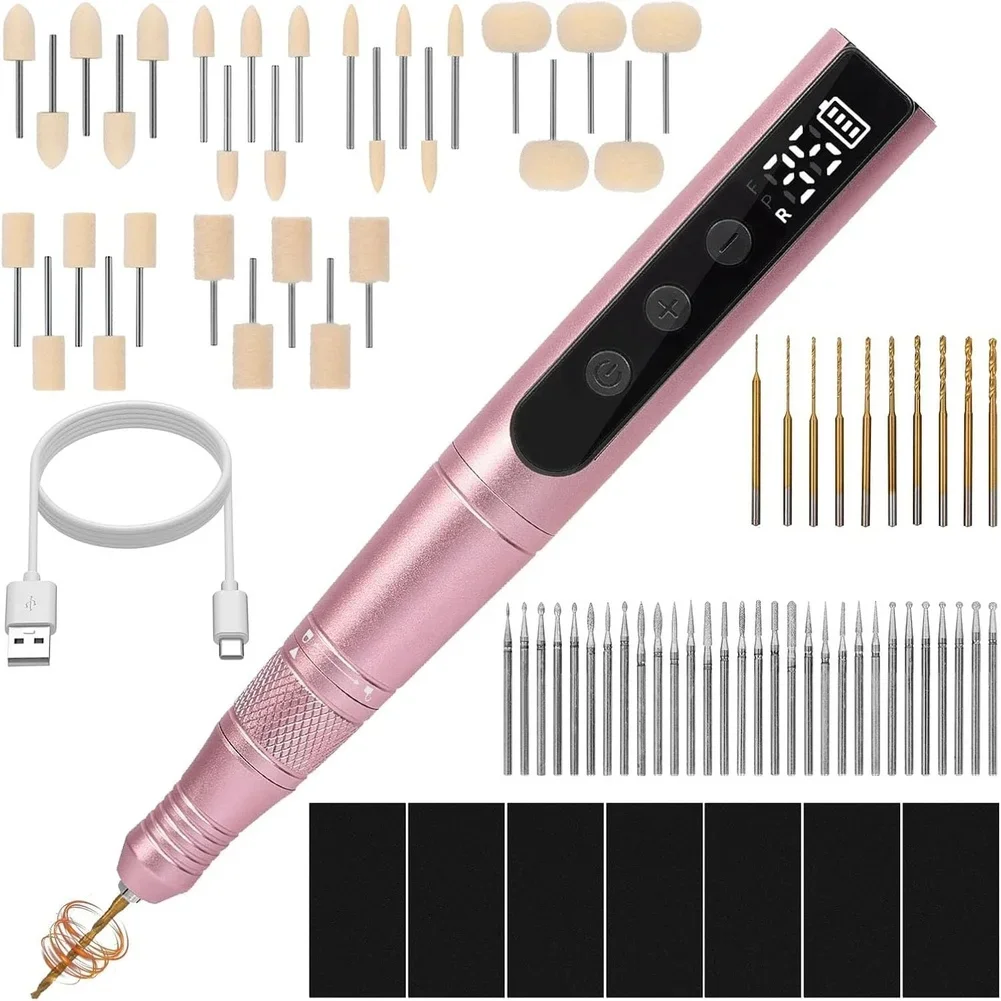 Polymer Clay Rotary Tool Set Cordless 35 Speed Settings with 35000RPM Powerful Motor and Accessories for Sanding Drilling