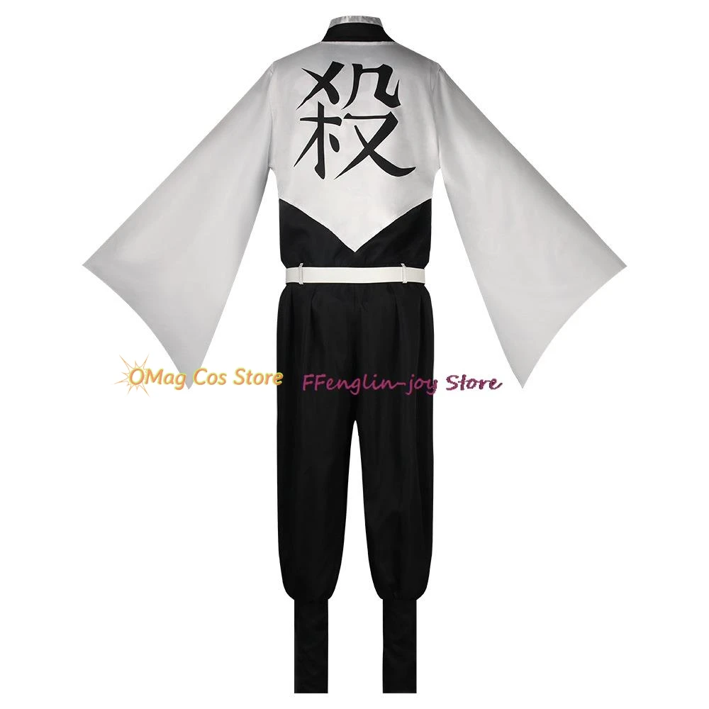 أزياء الهالوين شينازوجاوا التأثيرية سانيمي الرياح هاشيرا الزي شعر مستعار شيطان ملصقات أنيمي هنتر القاتل السيف الكبار الزي