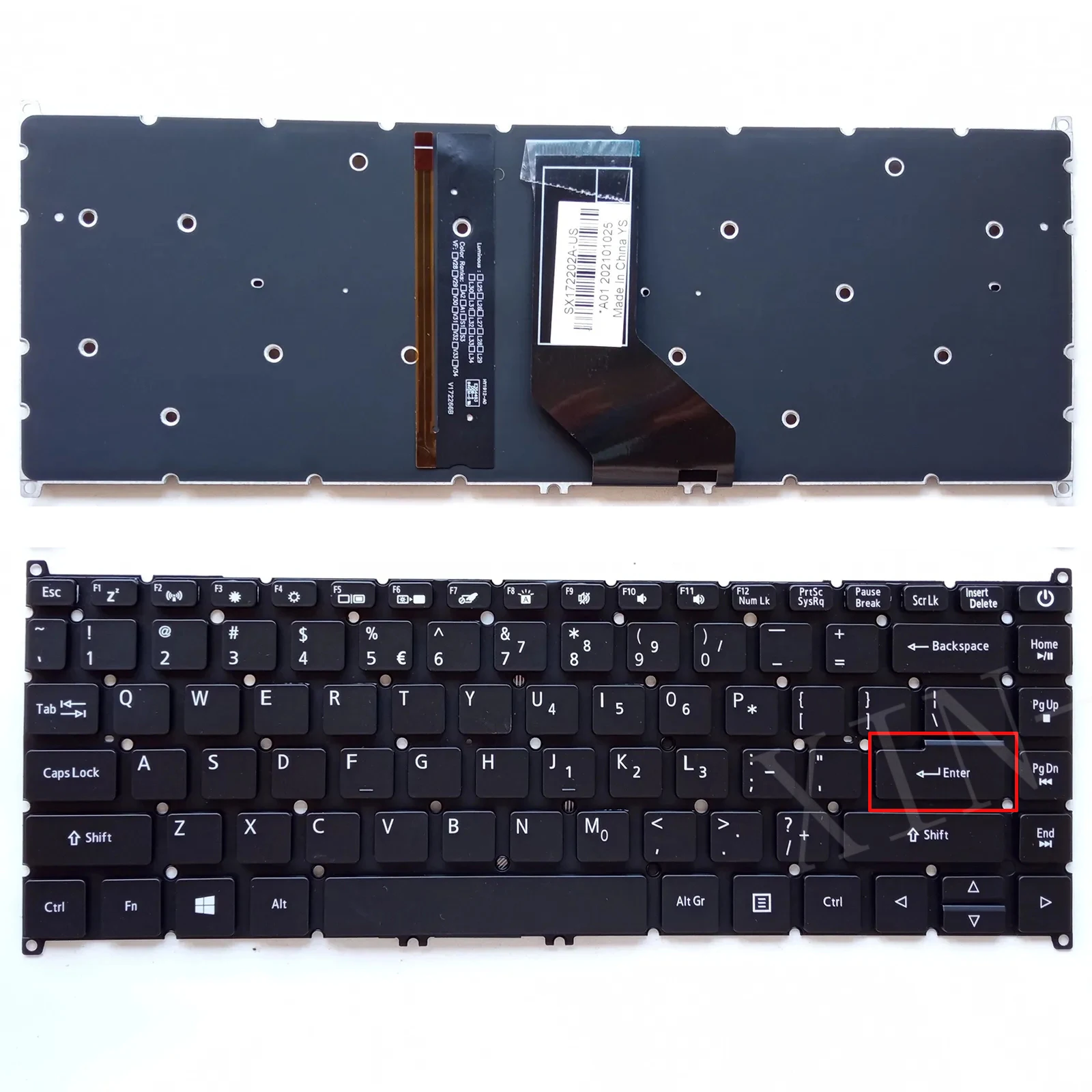 

US Backlit Laptop Keyboard For Acer Aspire A314-33 A314-41 A514-51 A514-51G A514-51K A514-51KG Travelmate P214-52 P214-41