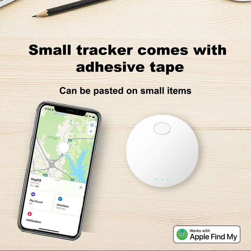 Mini rastreador GPS de succión magnética, localizador de artículos antipérdida, Bluetooth, funciona con Apple Find, para maleta, bolsa, buscador de coche