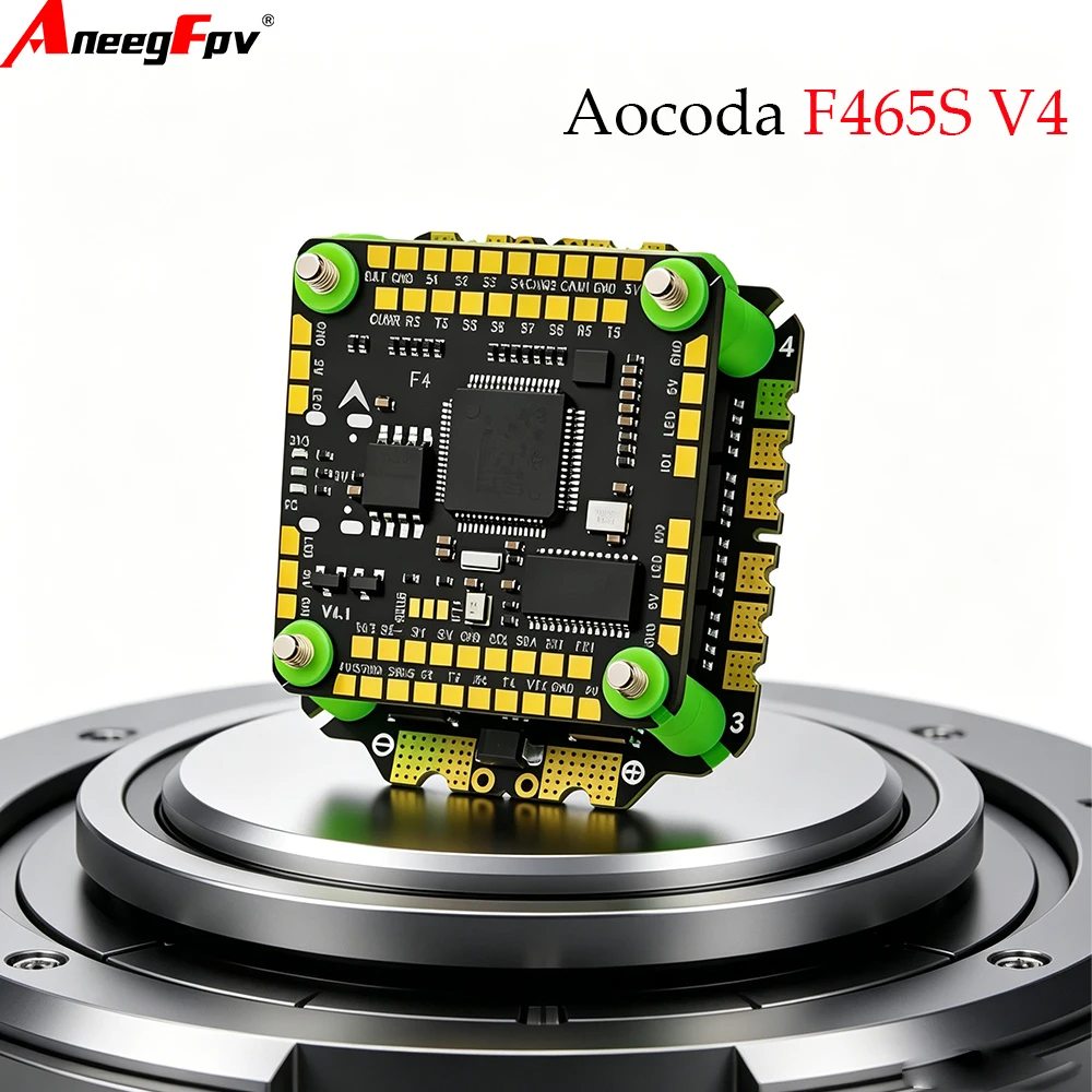 

Полетный контроллер Aocoda-RC F465S V4 Stack F405 V4 FC 65A 4-в-1 ESC 30ммX30мм ICM42688P для FPV-дронов
