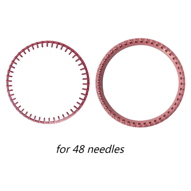 2 PCS Top Ring As Shown Plastic For 48 Needle Knitting Machine Accessories Pink Needle Sleeve Circle