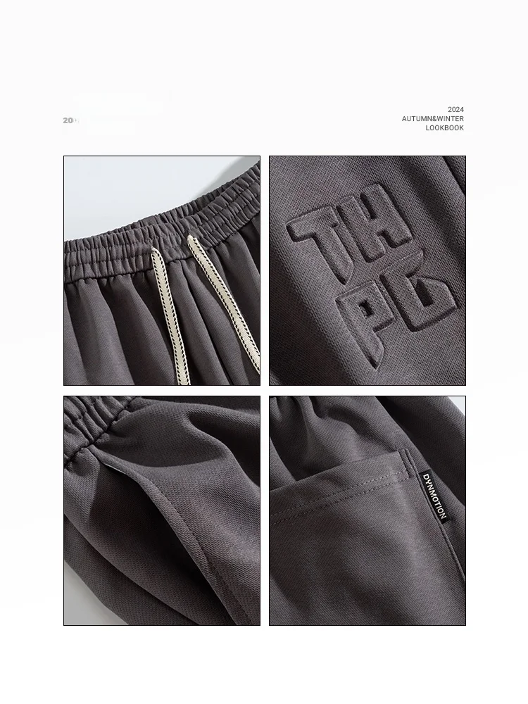 

VTOS plus Size Men's Loose Fit Casual Pants Spring New Sle Elastic Waist Baggy Cotton Polyester Blend Youthful Sle