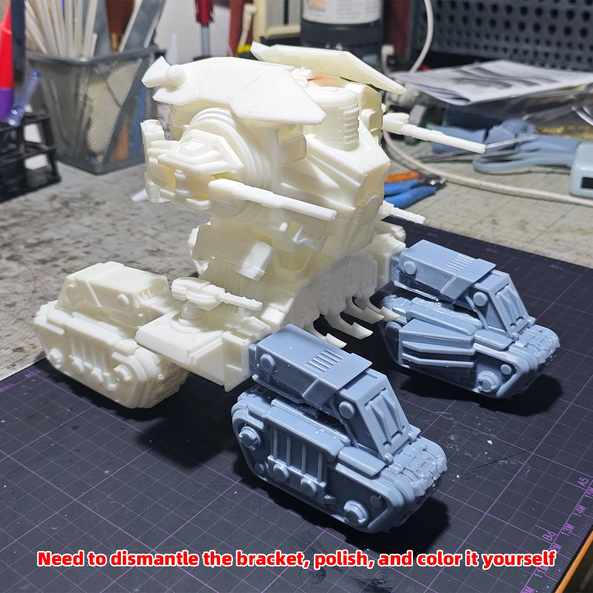 1/35 Modellbausatz 3D Harz Miniaturfiguren Diorama Unbemalte Sci-Fi Gepanzerte Panzer Land Cruiser Super Heavy DIY – Detail 2