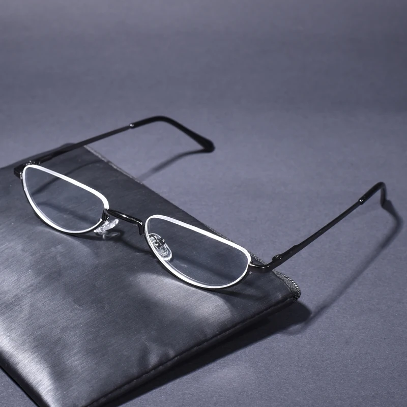 Gun Frame 2026 New Metal Small Round Reading Glasses Men Women Spring Hinge Light Eyeglasses With Diopter +125+175+225