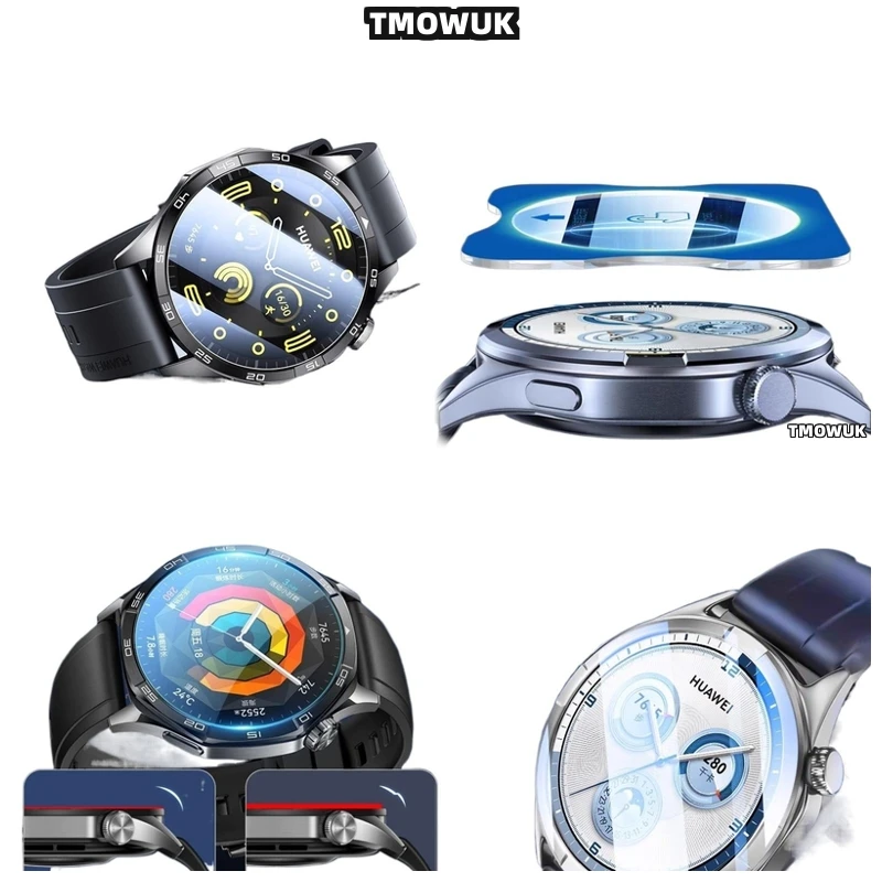 

For Huawei Watch GT5 GT4 GT3 GT2 Pro GT, Elegant Glass Look, Easy On/Off Design.