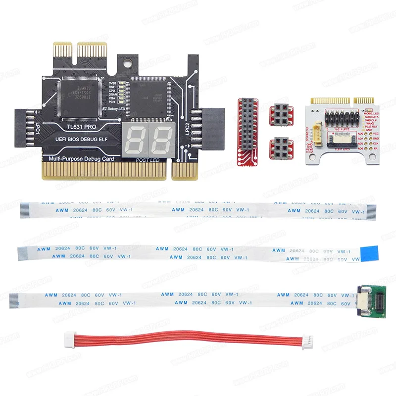 TL631-Pro Diagnosis Card + MINI PCIE + A-DEBUG Desktop PCI Mainboard PCIE Notebook PCI-e test card