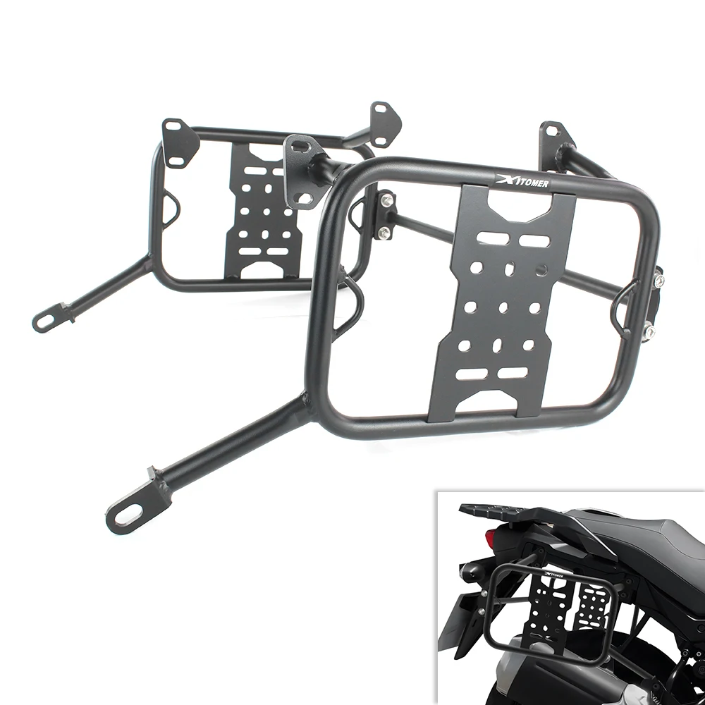 Motorcycle Side Panniers Saddle Bag Support Bars Mount Brackets Top Case Box Rack DL650 V-storm 650 / 650XT 2017-2025 For Suzuki