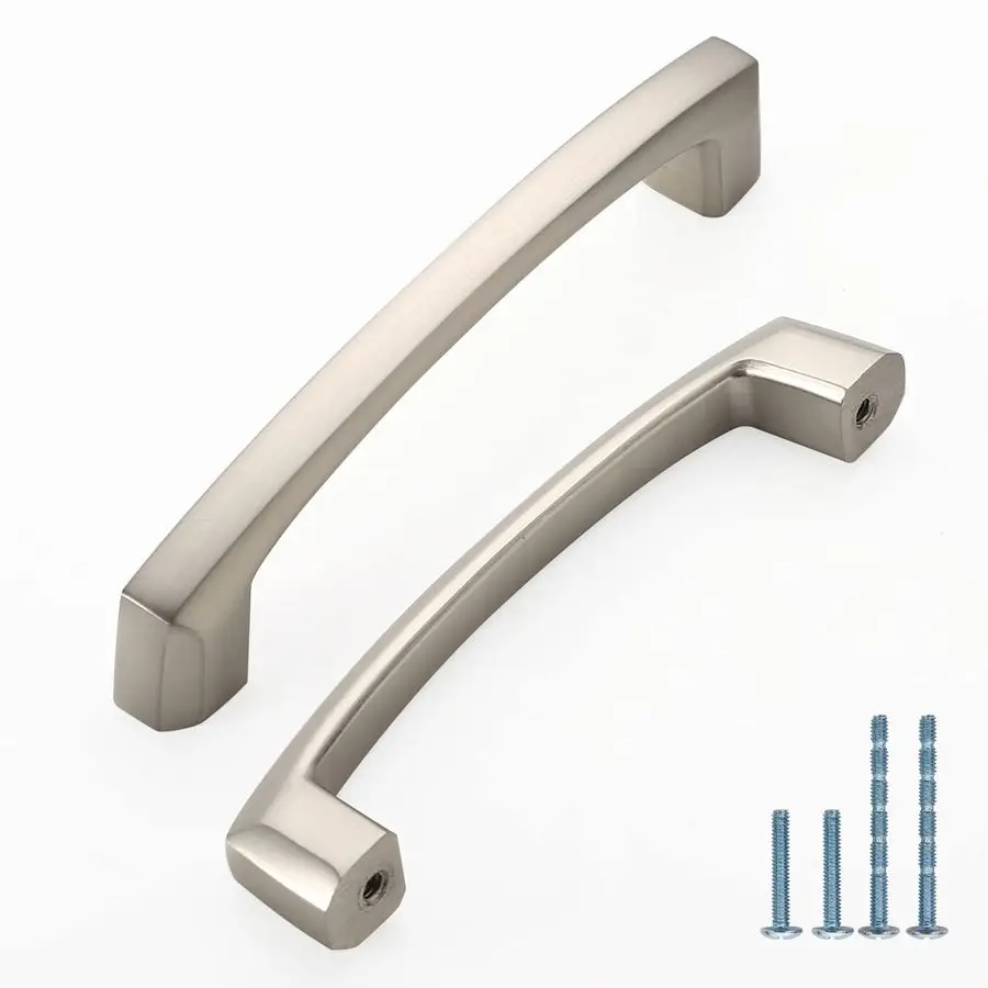 

Pack 4 Inch102mm Kitchen Cabinet Handles Brushed Satin Nickel Cabinet Pulls Kitchen Cabinet Hardware Drawer Pulls for Dresser Cu
