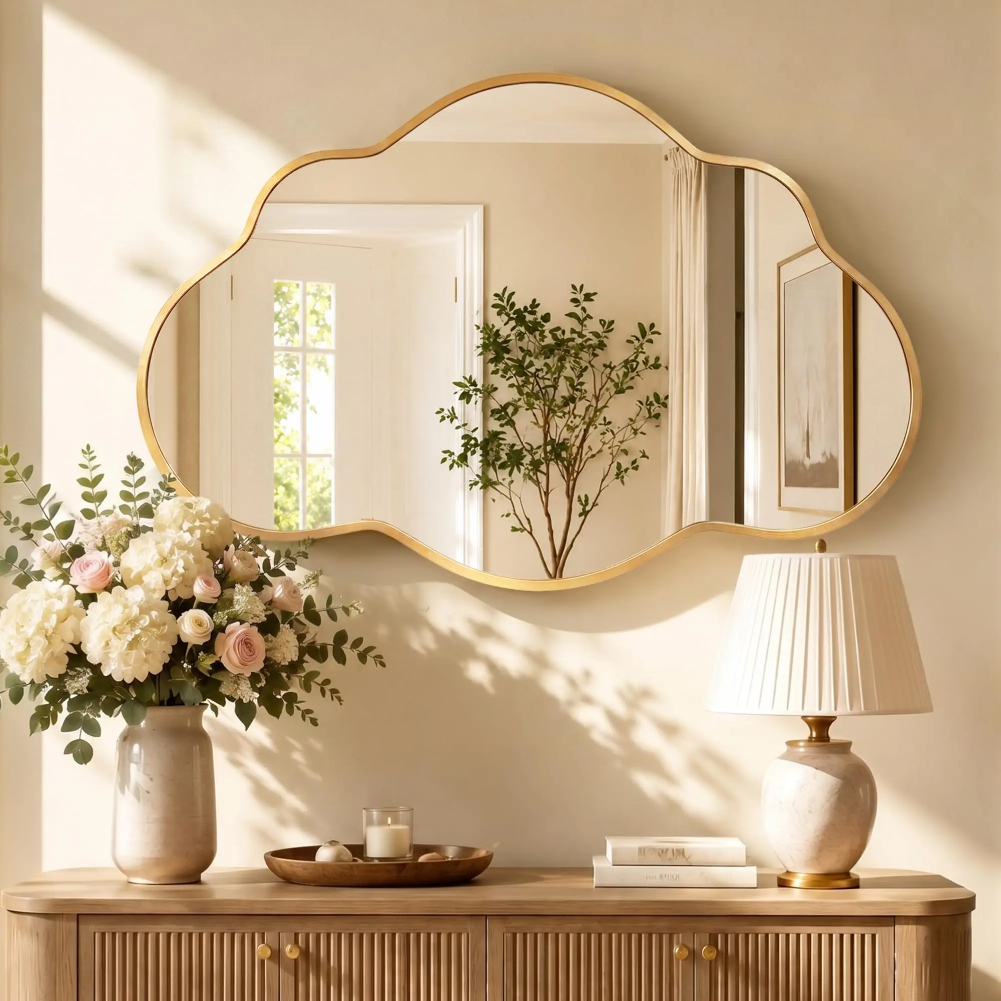 Irregular Wall Mirror-Asymmetrical Bathroom Decorative Mirror 22