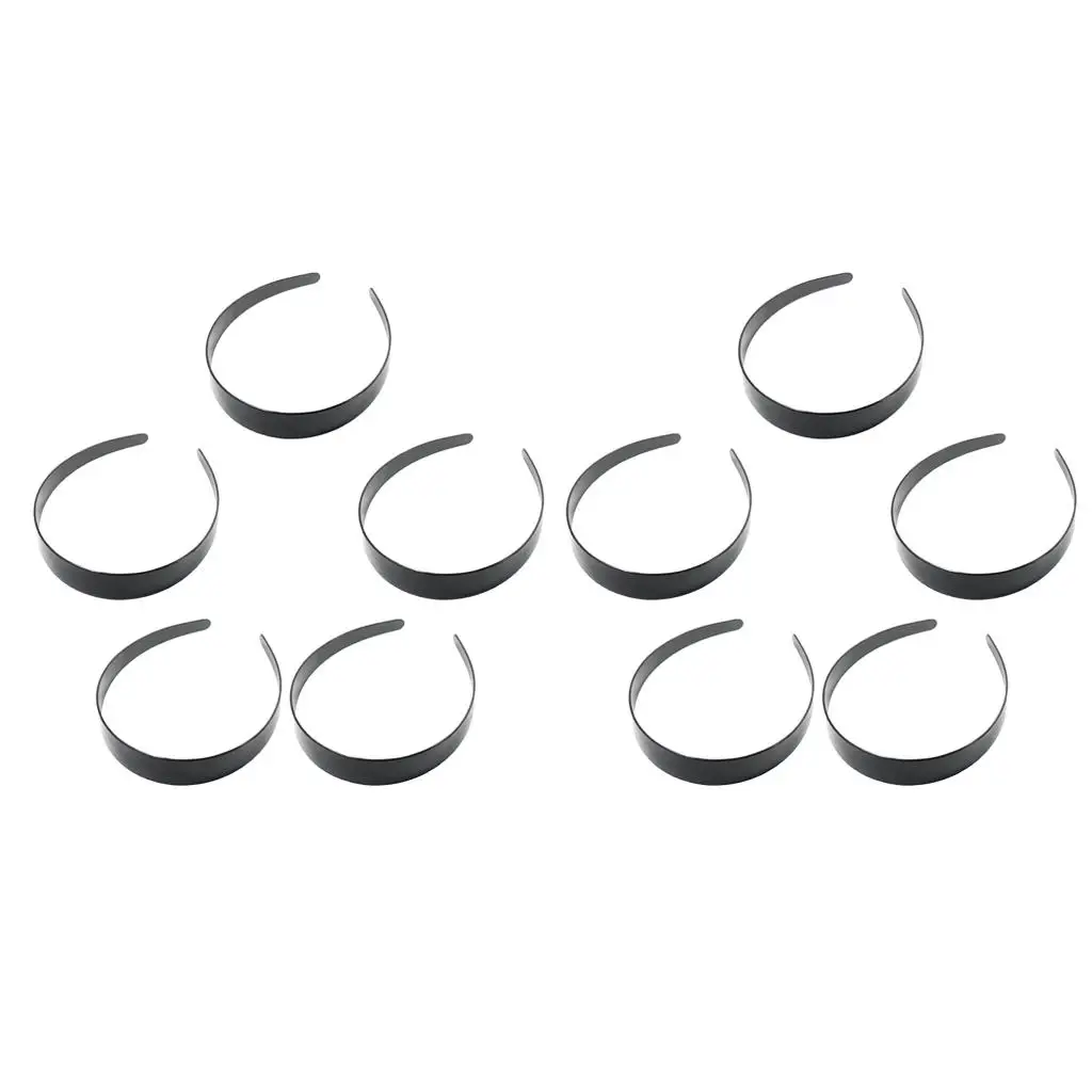 

Flat Black Plastic Hair Headband Women Hair Accessory Beads for Everyday Wear