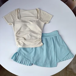 Women's Yoga Set Tennis Skirt Fitness Set Sports Skirt Pants Running skirt set Yoga Suit Sweatsuits Gym Sets Outfits Workout Set