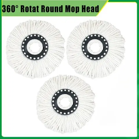 360 °   Sostituzione della testina rotante per mocio, panno rotondo in microfibra per la pulizia dei pavimenti, accessorio per asciugamano da 16 mm