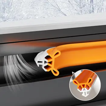 Těsnicí páska na okna 4M/role, typ slotu pro kartu, měkká TPE zátka proti průvanu, typ slotu pro kartu, vícevrstvá těsnicí páska na okna 10 nejlepší prodej Větrná zábrana na okno - №10