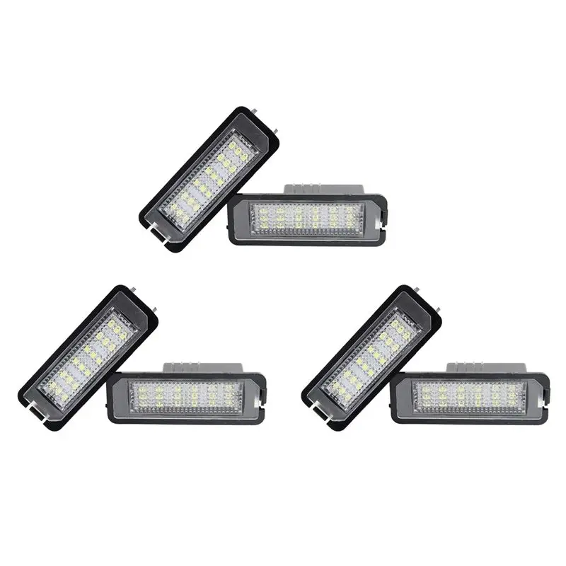 

3X Car LED License Plate Light For GOLF 4 6 Polo-9N Passat