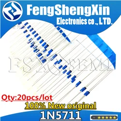 Diode IN5711 DO-35, 70V, 20 Pièces, 1N5711