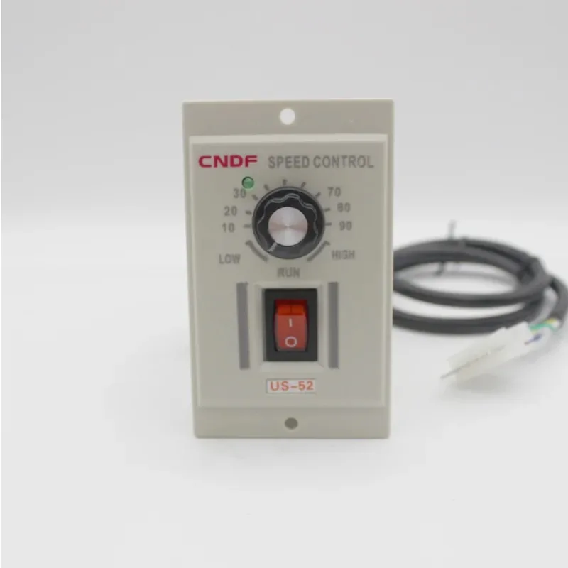 US-52 AC 220V Motor Speed Controller - CNDF Adjustable Regulator for 6W-120W Motors with Indicator Light​