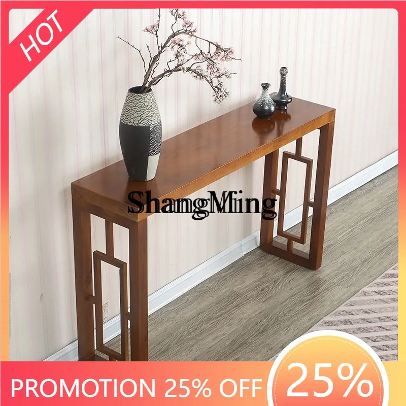 FG Chinese-style solid wood porch foyer porch cabinet strip case several porch side table incense case end view platform