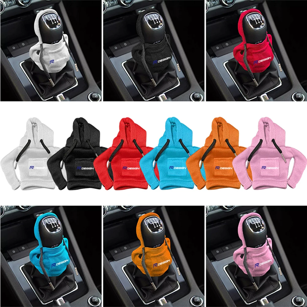 Hoodie Car Gear Shift Knob Cover Manual Handle Change Lever Cover For Volvo Rdesign T6 AWD C30 C70 S40 S60 S70 S80 S90 V40 XC30