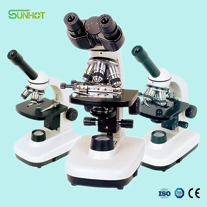 N-100A Monocular Microscope LED Light Educational Bio Lab Tool for Kids Students Optical Stereo Observation Device Economic