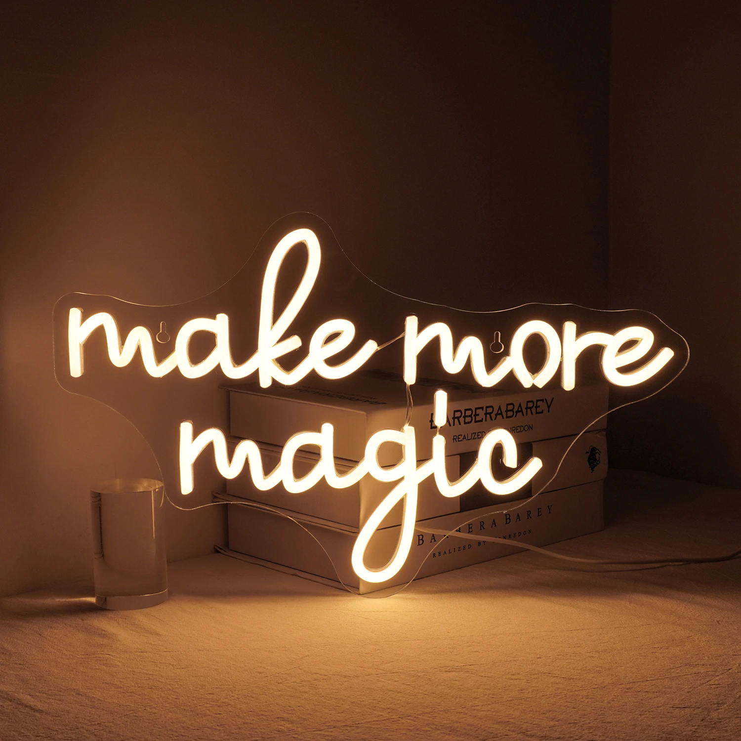 Make More Magic Neon Signs Warm LED Lights For Wall Decor Dimmable Art Room Decoartion For Festival Party Bar Club USB Neon Lamp