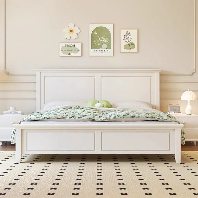 Simple Modern Beds Elegant Nordic Double Full Size Bed Frame Wood Luxury Letti Matrimoniali Eleganti Bedroom Furniture