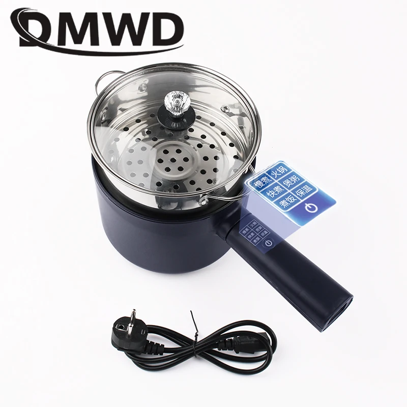 110V/220V Multifunction Electric Skillet Hotpot Rice Cooker Food Steamer Noodles Soup Stew Cooking Pot Eggs Omelette Frying Pan