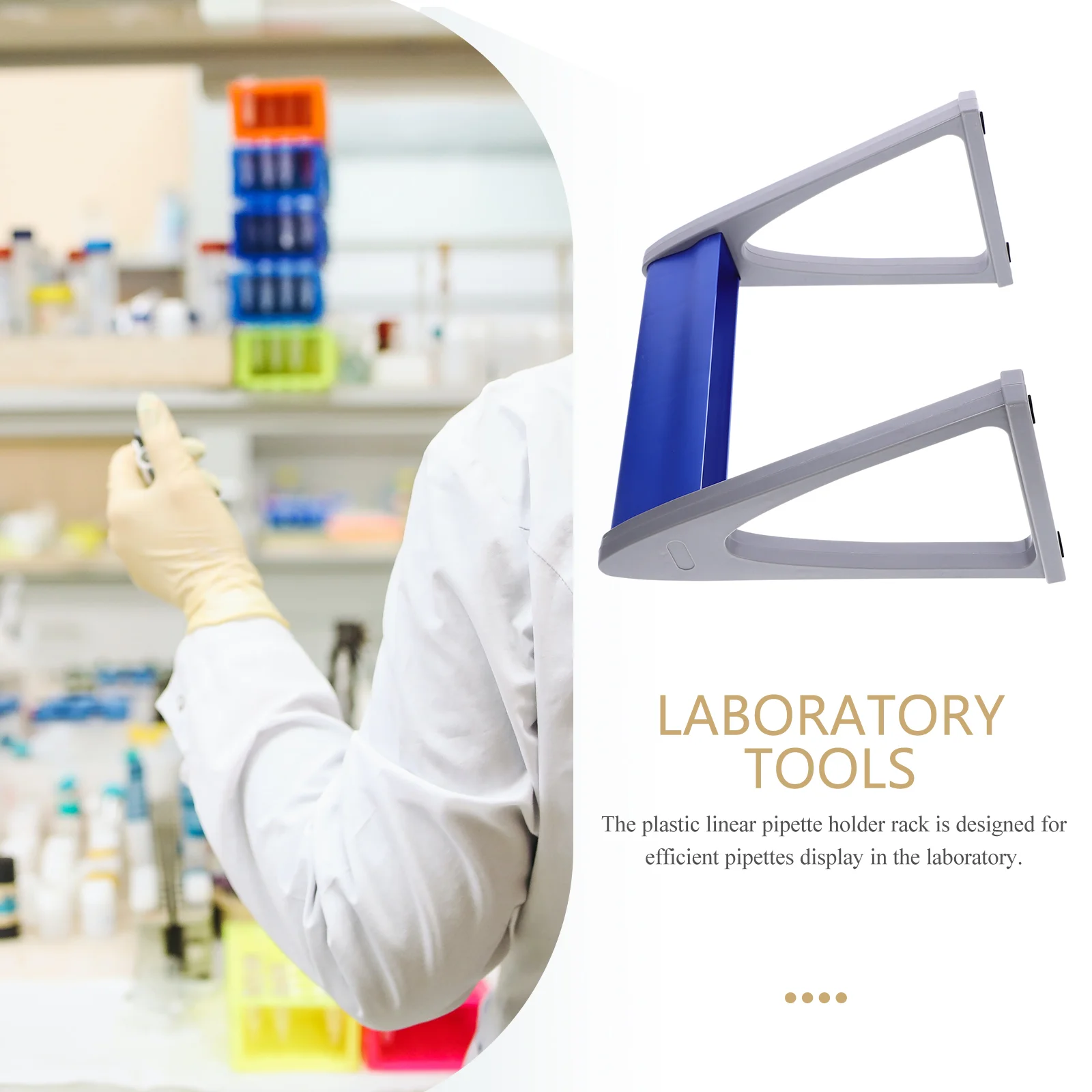 Estante de almacenamiento para pipetas de laboratorio, soporte para múltiples pipetas, plástico de doble cara para bebé