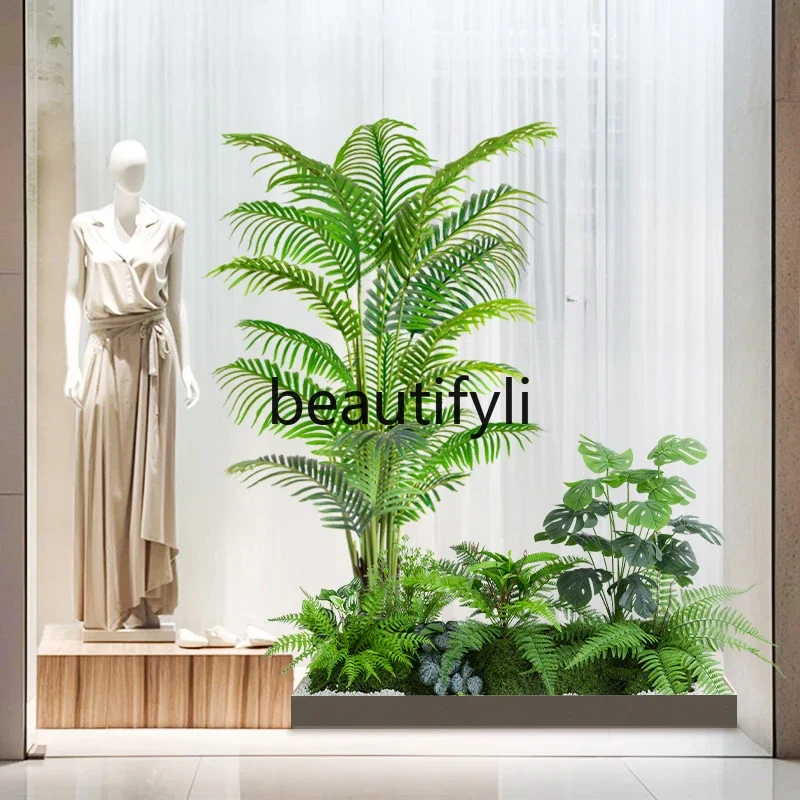 

Bionic green plant landscaping entrance simulated green plant balcony landscape arrangement fake flower tree decoration