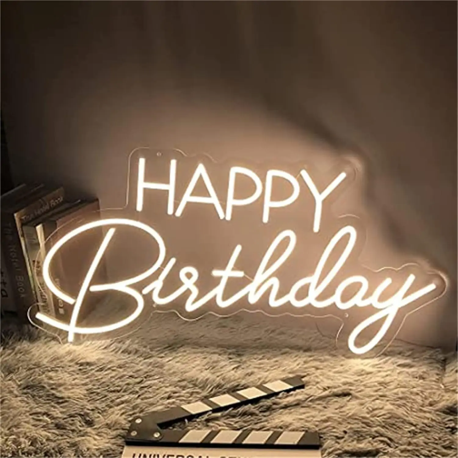 

Happy Birthday Neon Sign, LED Neon Bright Decorative Sign, Suitable for Party Bedroom Room Bar Wedding Birthday Wall Decoration