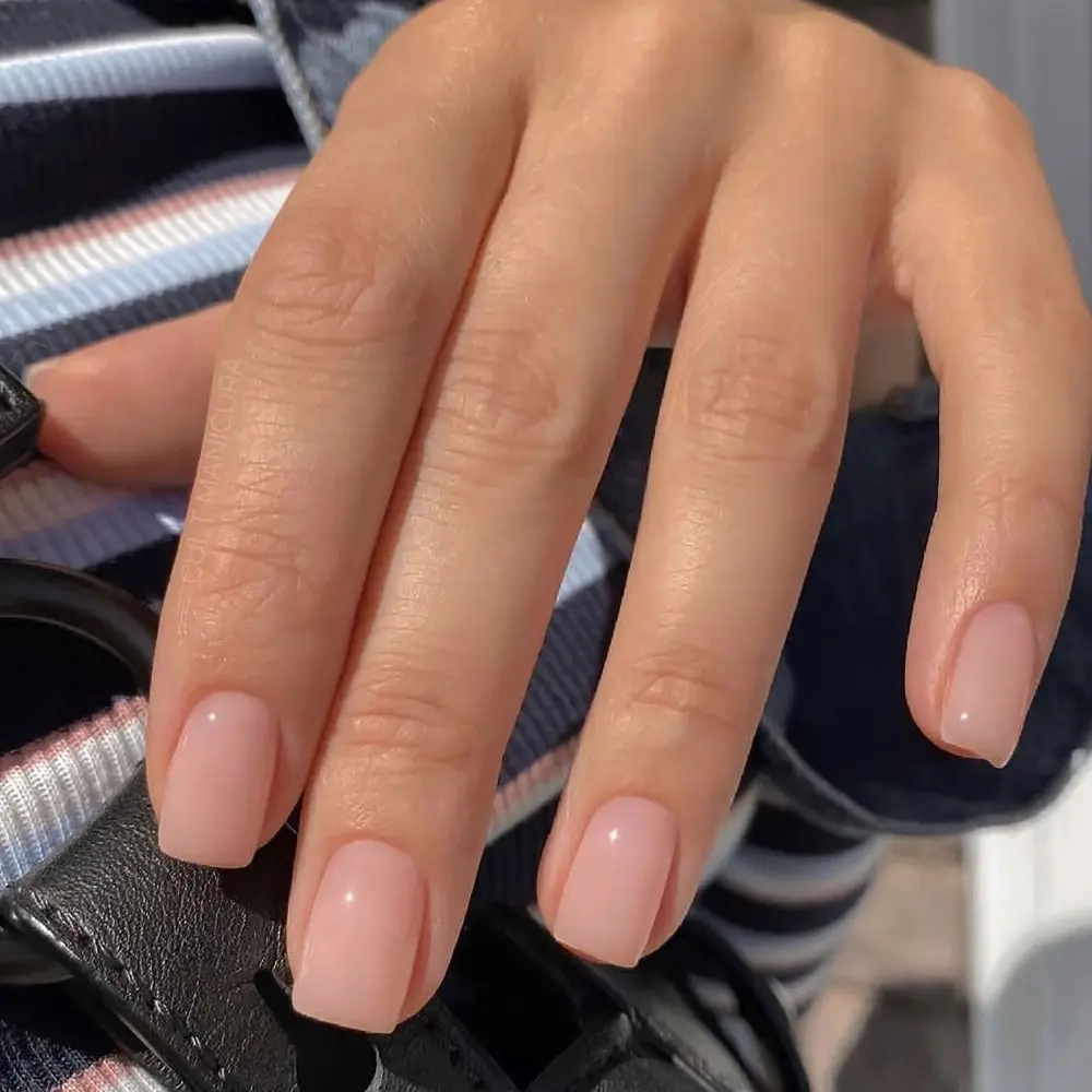 

Fashion Solid Color Simple Style False Nail Medium Length Square Shape Press on Nails Full Cover Nail Tips Girl