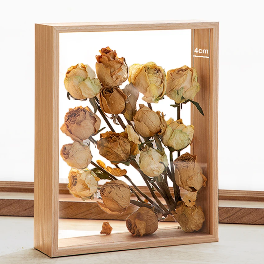 4cm Deep 3D Photo Frame Shadow Box Frames Bouquet Display Flower Case Deep For Crafts Memorabilia Memory Picture Frame