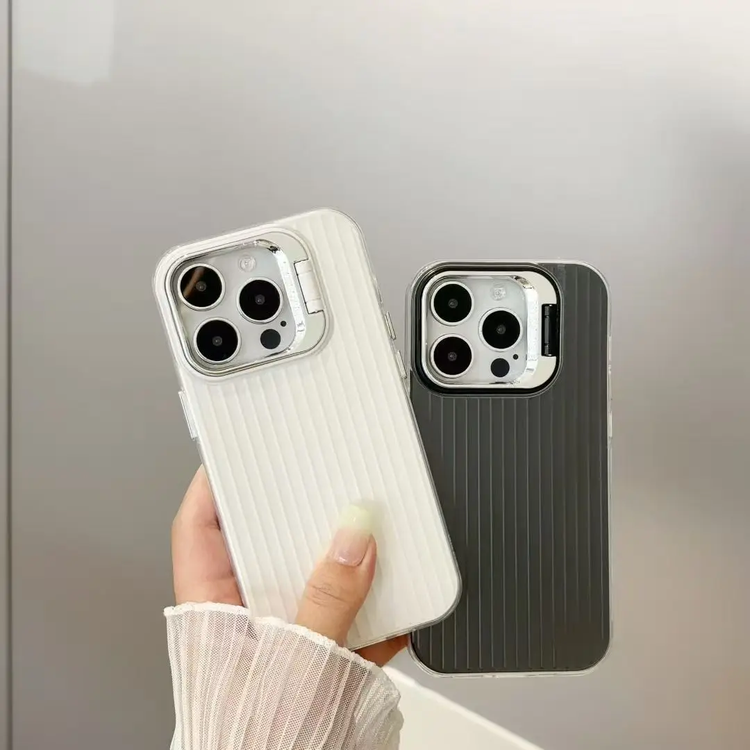 حافظة لهاتف آيفون 17 بروماكس بزر معدني آيفون 16 إطار صور حامل غير مرئي 3 في 1 حافظة هاتف #1