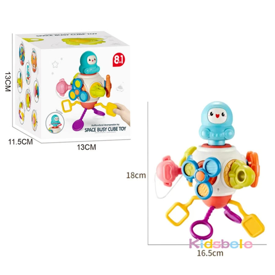 لعبة مونتيسوري الحسية قبضة الطفل الكرة لصبي فتاة طفل هدية 6 9 10 12 شهر 8 في 1 مكعب مشغول التعليمية لعبة تململ