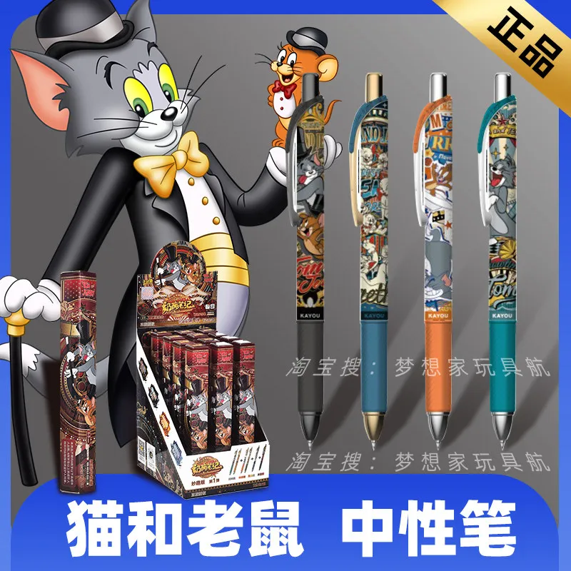 

Набор из 12 гелевых ручек «Том и Джерри», черные, в слепой упаковке, для подписи, канцелярские товары для студентов, гладкое письмо, оптом