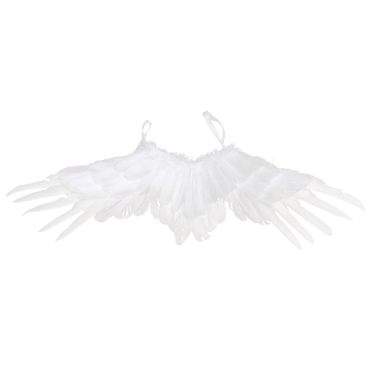 1Pcs White Angel Wing Adjustable Strap Size S Perfect for Kids Adults Halloween Cosplay Christmas Party Performance
