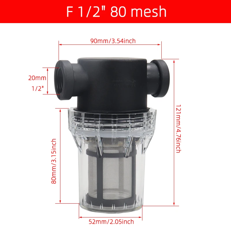 Tuin Watering Filter 1/2 ''3/4'' 1 ''Plastic Irrigatiesysteem Onzuiverheid Voorfilter Aquacultuur Huishoudelijke Waterleiding filter