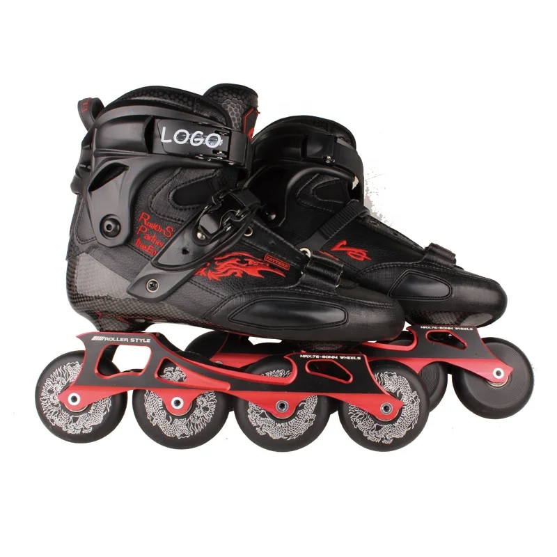 Professional Adult Carbon Freestyle Speed Inline Skate with PU Wheel for Inline Roller Training AA