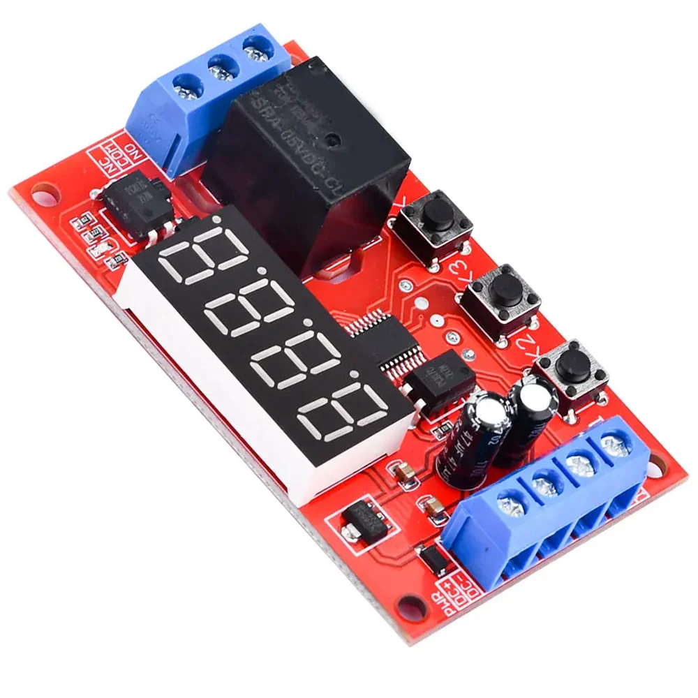 Time Delay Relay DC 5V 12V 24V Timer Module Trigger Cycle Delay Timing Circuit Switch Module with LED Display Electronics