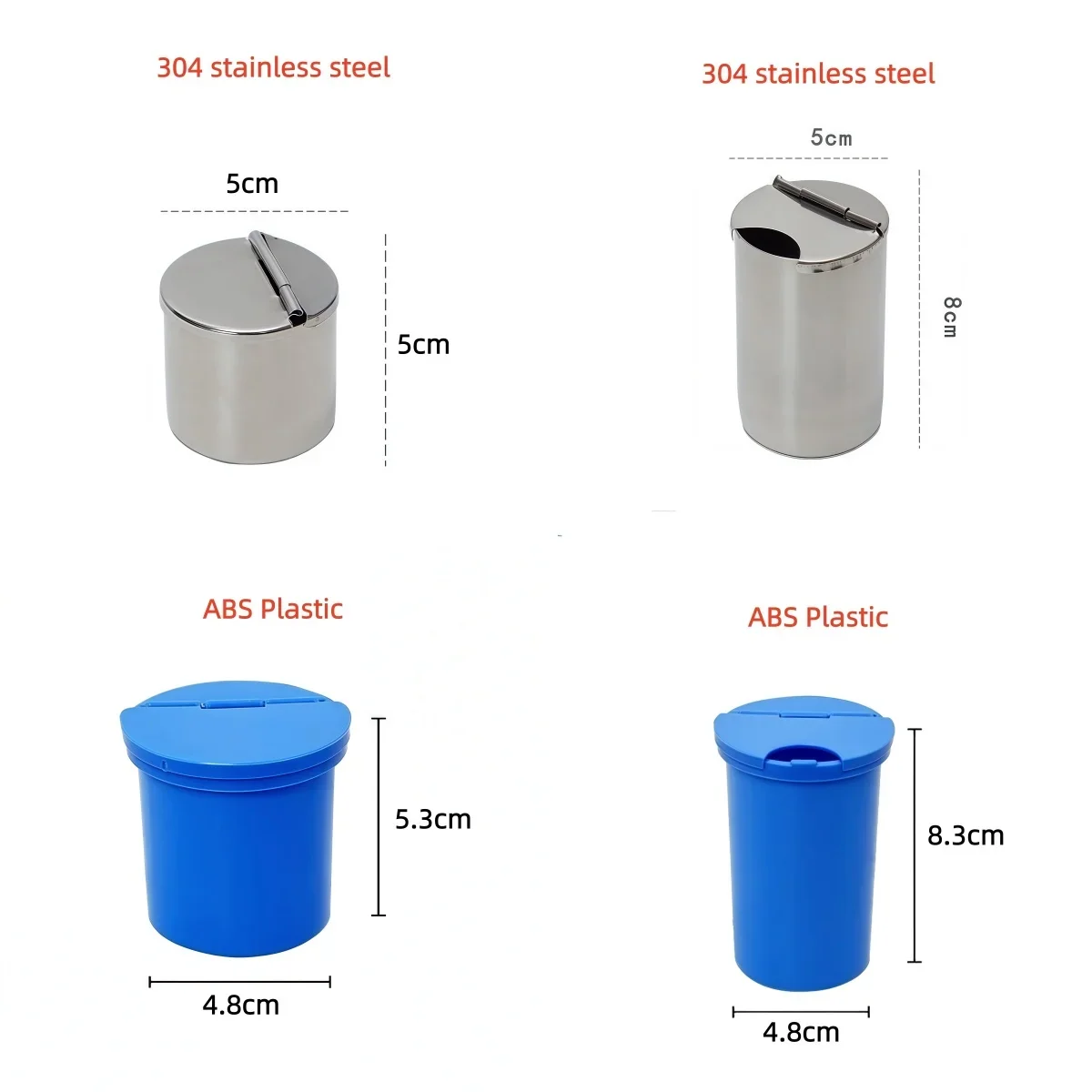 4 Size Stainless Steel Medical Disinfection Container Alcohol Cotton Tank Gauze Nursing Dressing Bottle Sterilization Jar Pot
