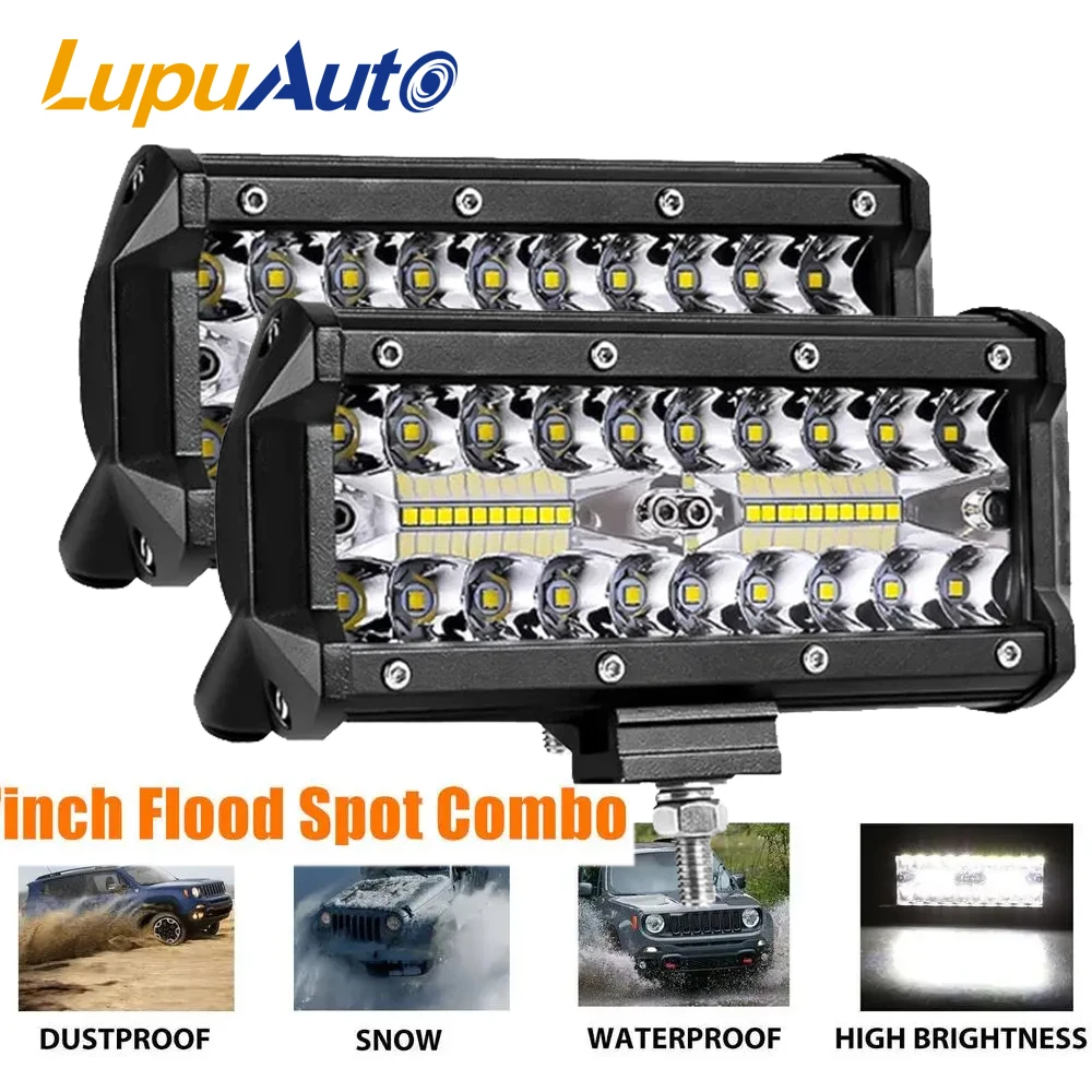 7 Zoll Offroad-Arbeitsscheinwerfer Tagfahrlicht 12V 24V Flutlicht für Jeep 4x4 ATV 4WD SUV Auto-Styling Scheinwerfer