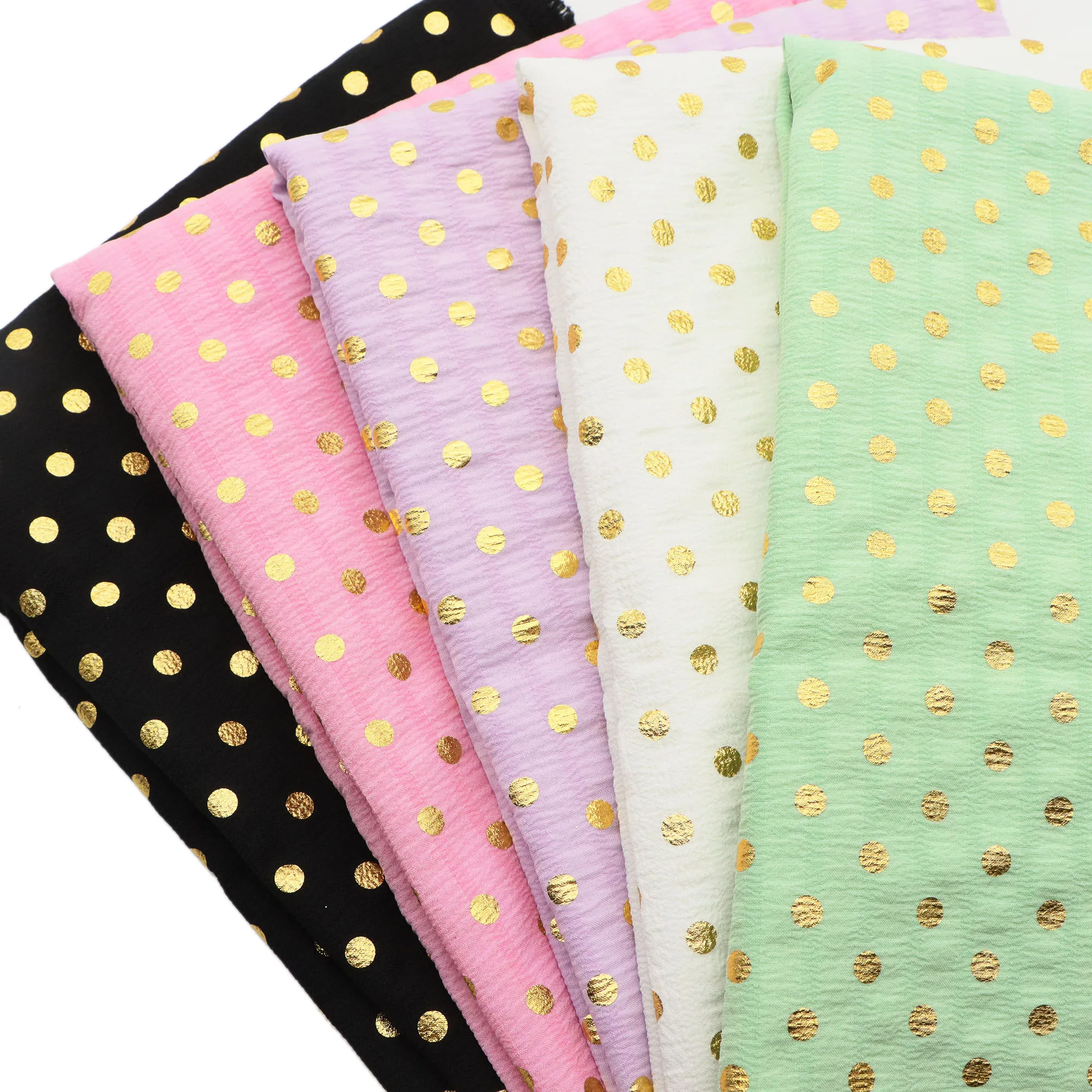 Pre-cut 1Pc -19.68x59 inches (50x150cm)for Quilting Patchwork, Golden Foil Dot Fabric Precut - Perfect