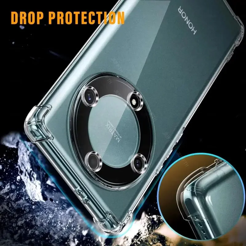 وسادة هوائية مقاومة للصدمات من السيليكون الشفاف لهاتف هواوي هونور ماجيك 3 4 5 6 برو لايت E X8 X9 x8a x9a x9b 5G حافظة هاتف ناعمة من البولي يوريثان #3